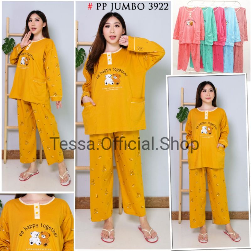 Baju Tidur PP Jumbo Tessa / Piyama Panjang Jumbo Tessa Baju Tidur Tessa Termurah