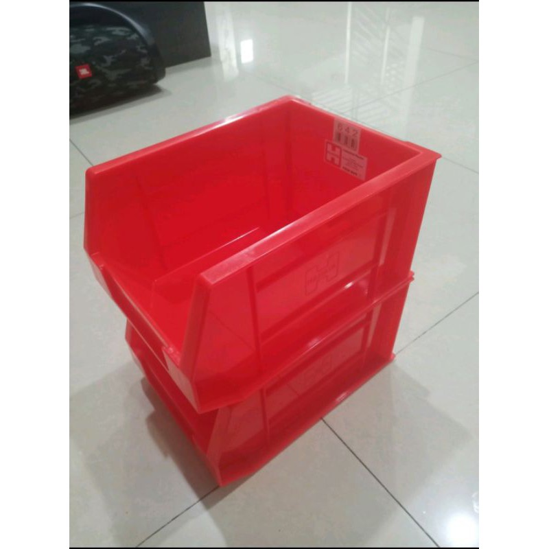 26x20x14 Jolly Box Hanata 642 / Kotak Perkakas No 300 / Box Container Spare Part Baut Bengkel Tool Box Plastik