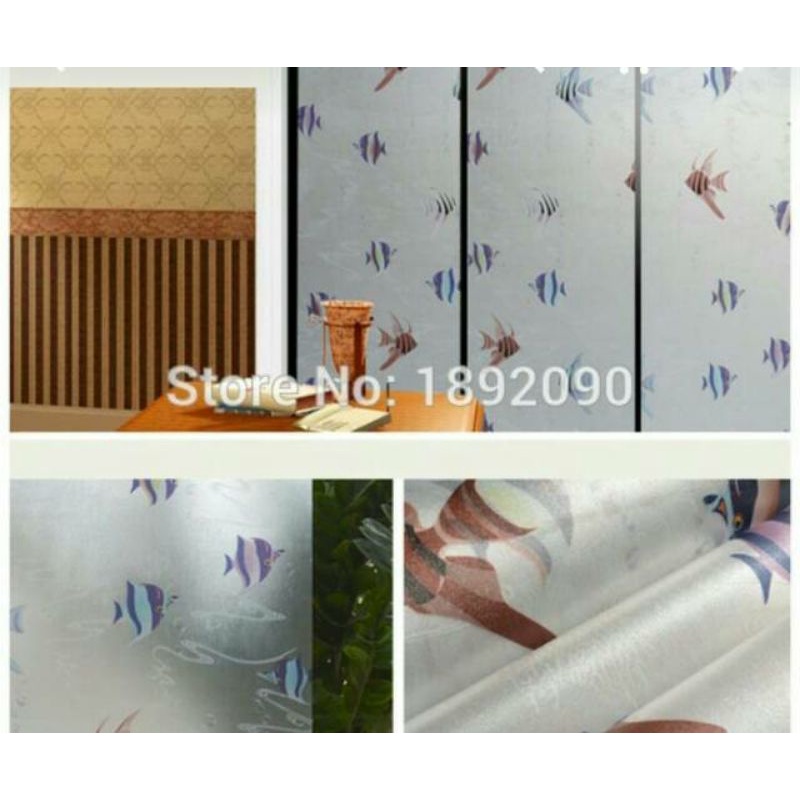 STICKER KACA MURAH!!!STIKER KACA MOTIF IKAN
