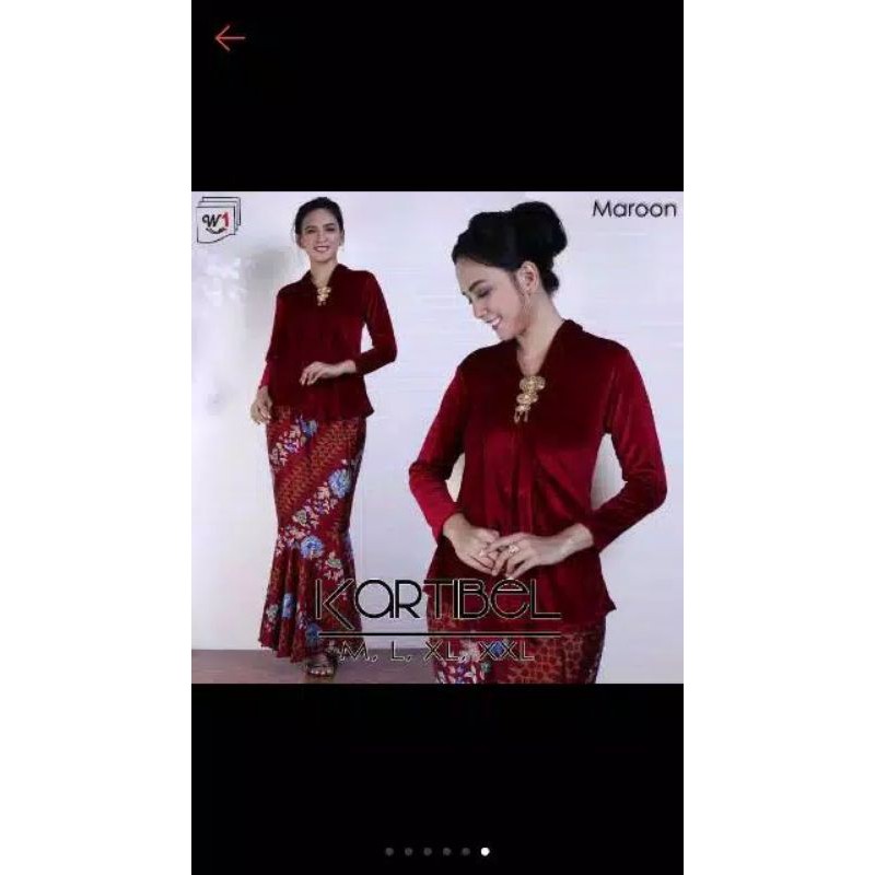 REAL PICT SETELAN KEBAYA BELUDRU/KEBAYA MODERN/KEBAYA KEKINIAN