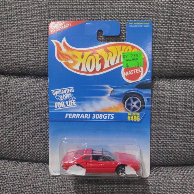 Monggo] Hot Wheels Ferrari 308Gts Merah Red Blue Card 1995 308 Gts