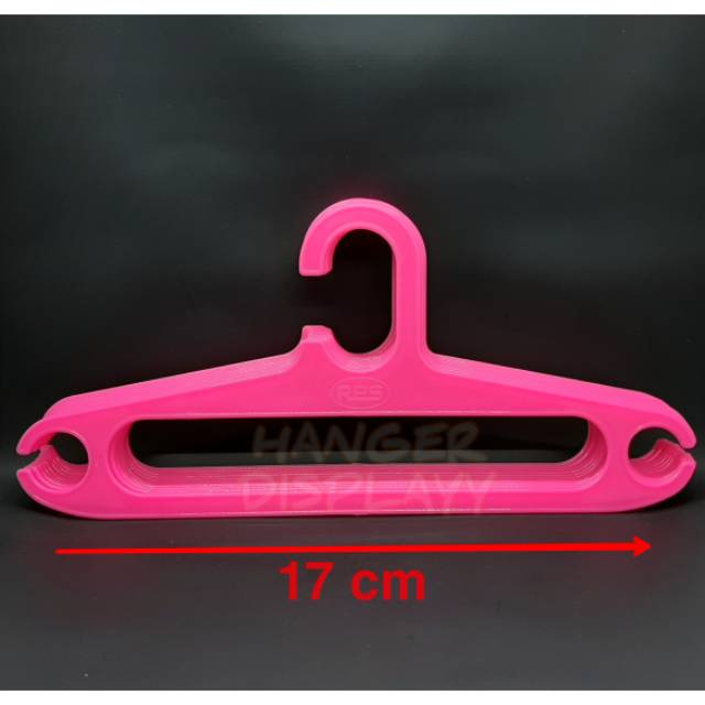 Hanger Plastik 17 Inch PINK  Gantungan  Baju  Elastis 1 