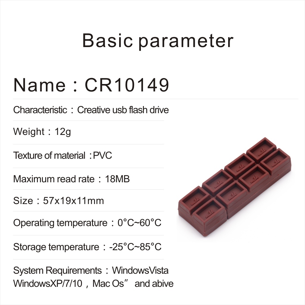 Flash Disk USB Portable High Speed Bentuk Coklat Bahan Silica gel Kapasitas 8GB / 16GB / 32GB / 64GB / 128GB