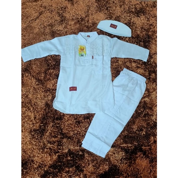 Koko putih turki*kurta anak *kurta putih aljami