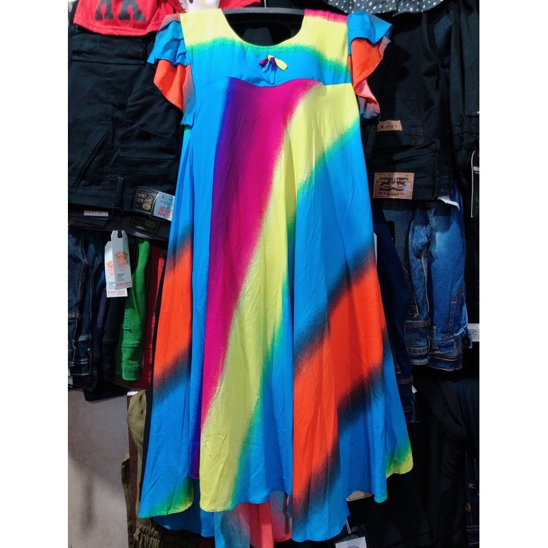 Daster Payung bahan batik ada corak dan warna