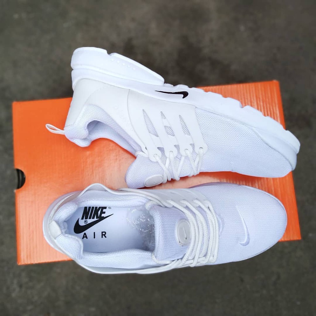 Sepatu Nike Presto Grade Original Putih Fullwhite  Sneakers Fitnes Running Olahraga Kado Hadiah