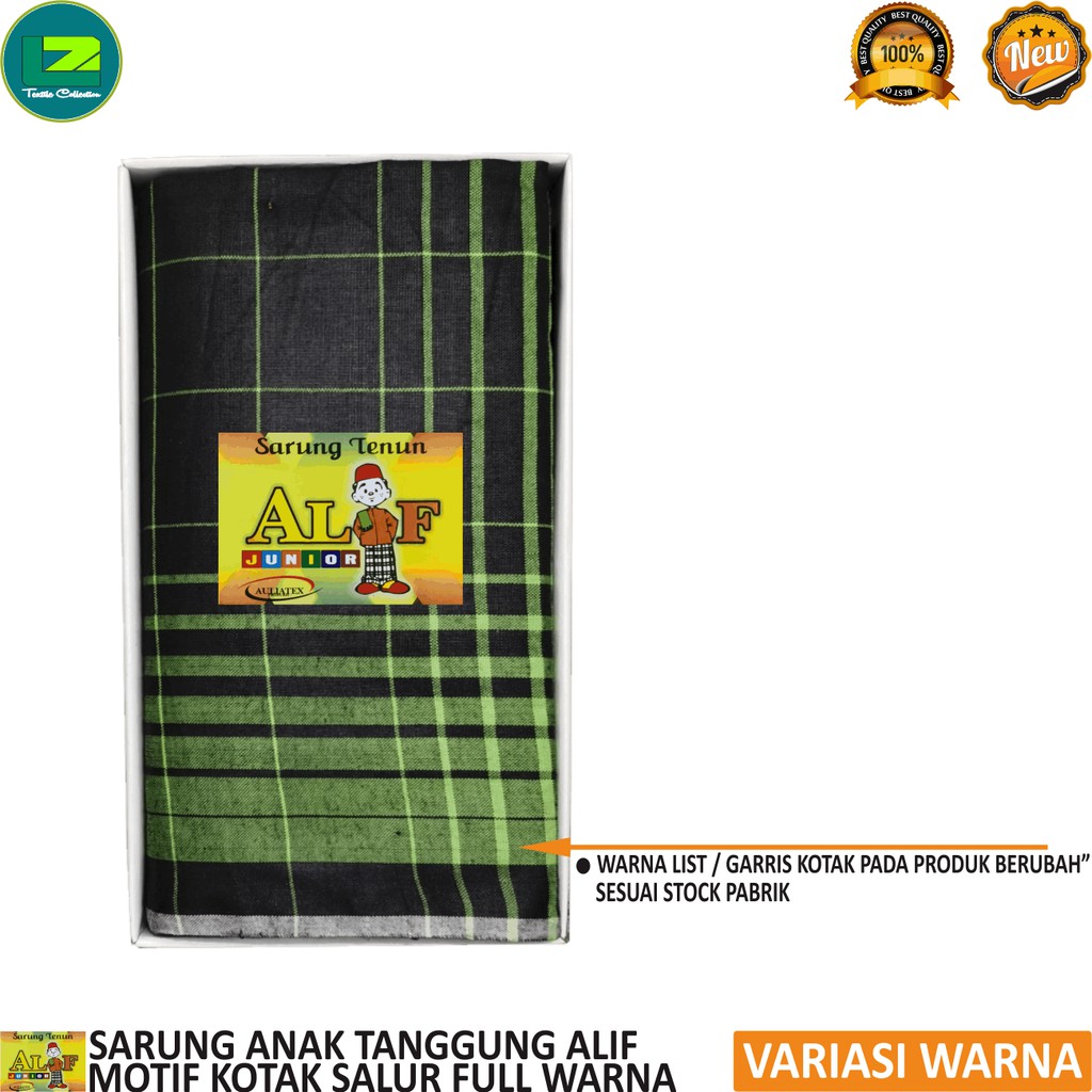 SARUNG ANAK TANGGUNG SARUNG ANAK ALIF KOTAK SALUR PREMIUM