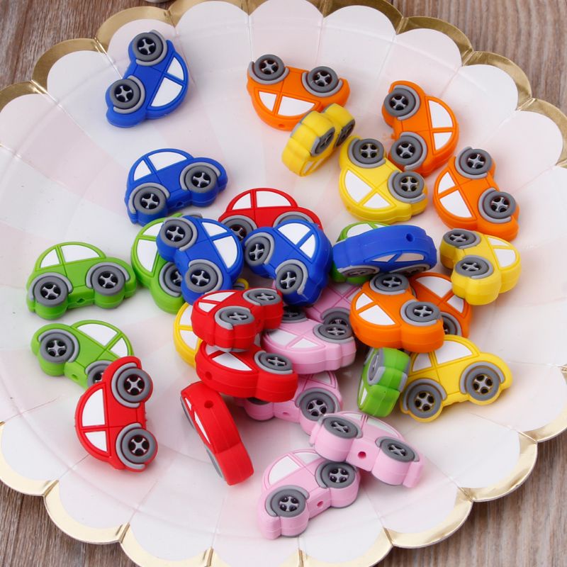 Mary 5pcs / lot Mainan Teether Bayi DIY Bahan Silikon BPA Free