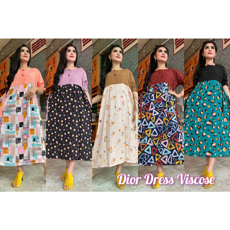 Daster Chibi Tali Samping kanan kiri Bahan Rayon Viscose Adem Busui Jumbo Muat Bb 80-90kg Xxl