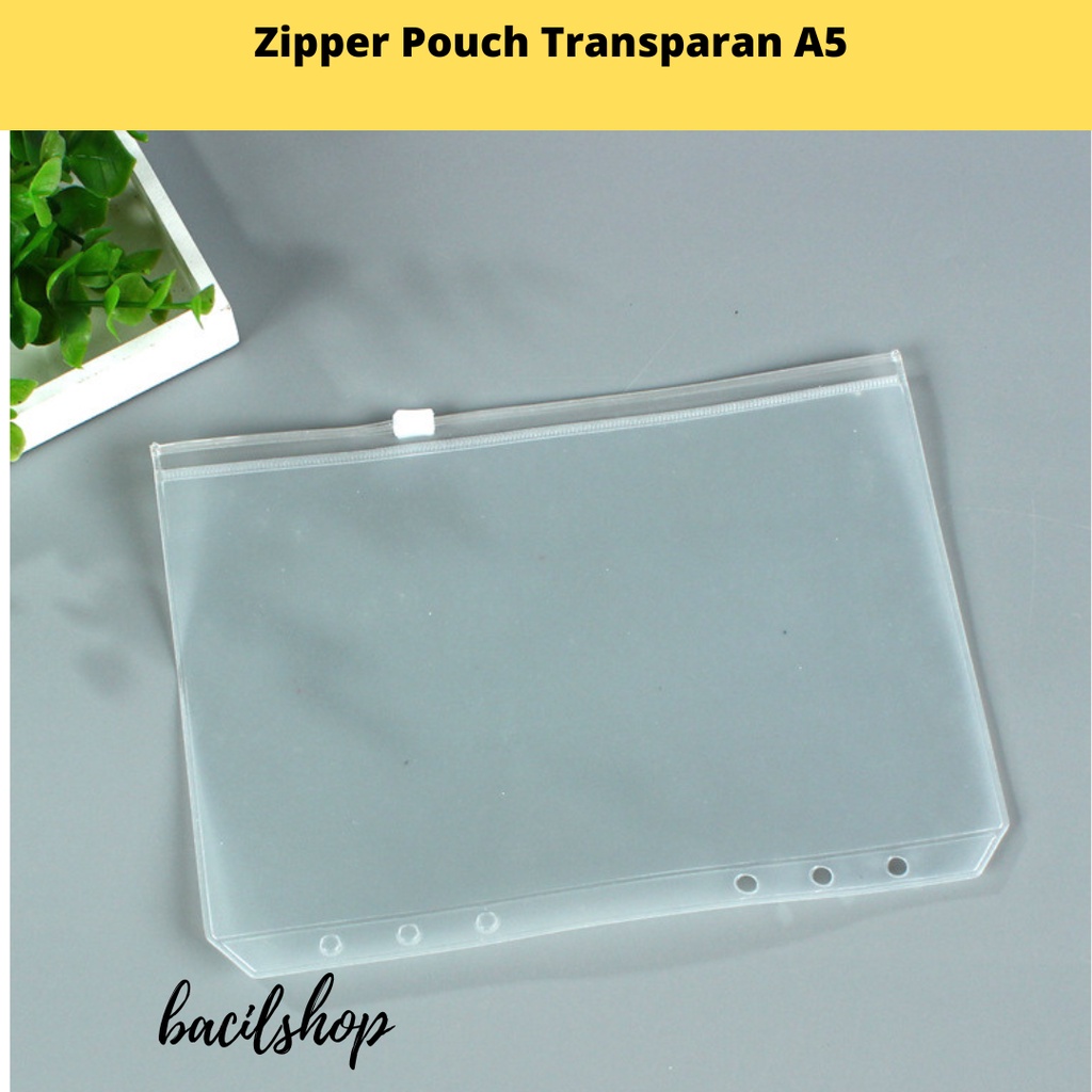 

A5 Zipper Pouch Transparan Untuk Binder