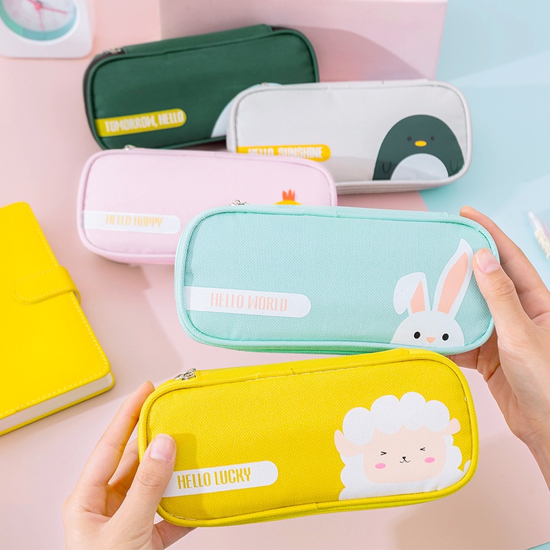 

Cute Cartoon Pencil Bag Creative Stationery Ins Student Simple Stationery Pencil Boxes Storage Penci