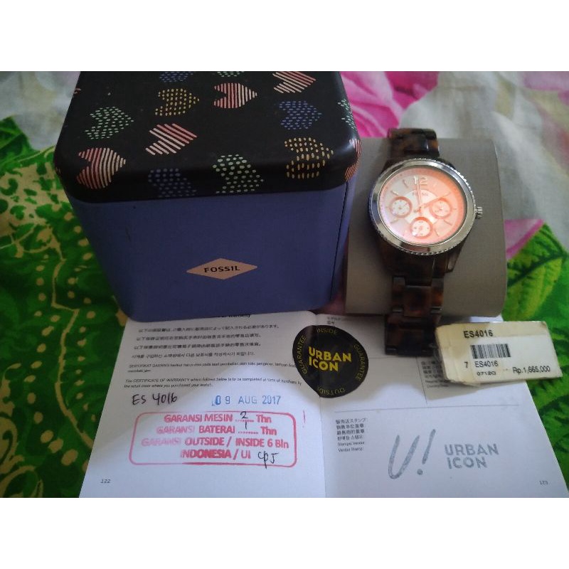 Preloved Jam Fossil Wanita ORI