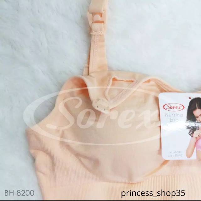 Sorex Bra Menyusui Tanpa Kawat Nursing Bra Kait 3 Setara Cup B Busa Sedang Art 8200