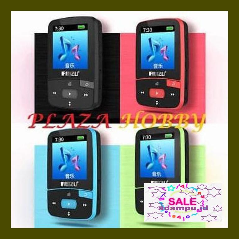 D4Rad Original Ruizu X50 8Gb Bluetooth Sport Mp3 Player Dap Tf Fm Pedometer - Merah F52Dam