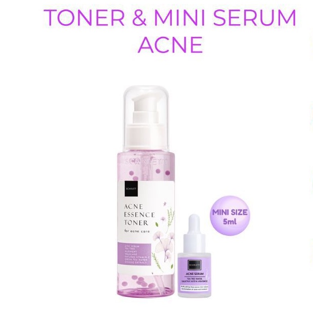 scarlett toner acne essence dan mini serum acne