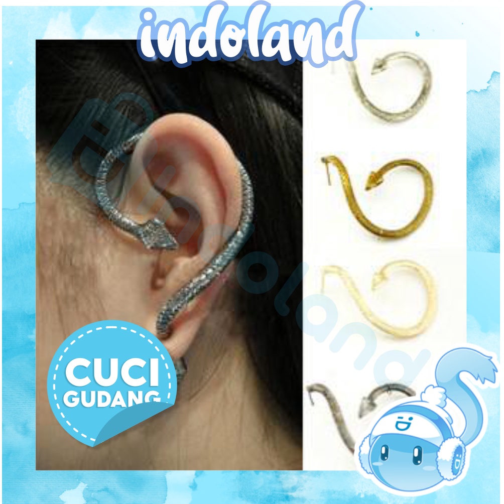 ☀ INDOLAND ☀ A051 Anting 1 Pasang Anting Gantung Model Ular Gaya Retro untuk Wanita Import