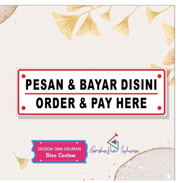 Stiker pesan dan bayar disini