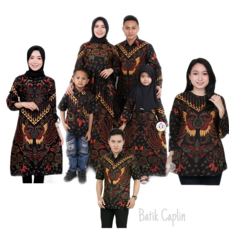 Batik Couple Keluarga Sania Ruffle Ori Ndoro Jowi Dnt Kupu Kuning Modern