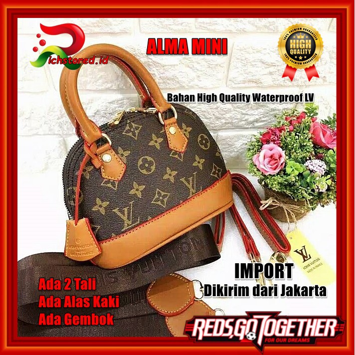 LV Tas Slempang Cewek Remaja  Alma Mini Gembok Batam Import Limited Edition Terbaru Kekinian Murbay