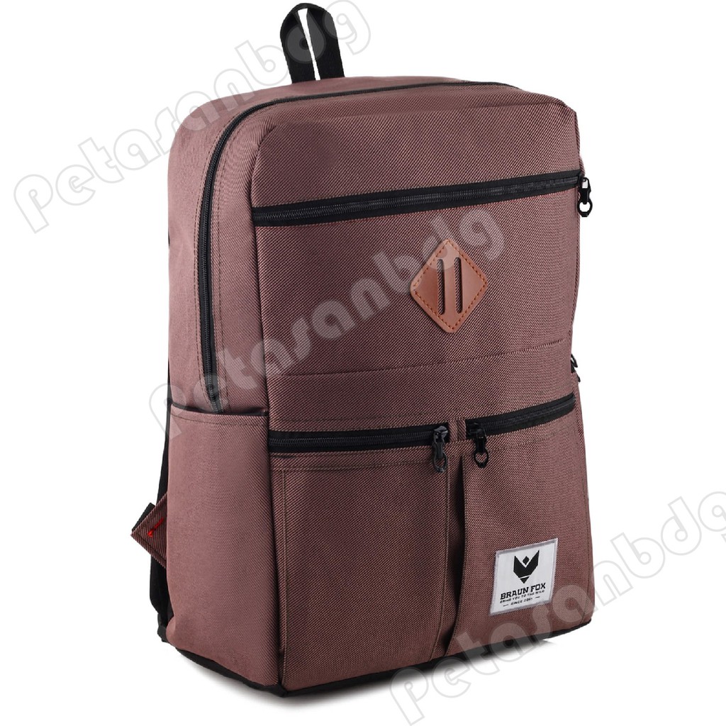 PTS -Braun Fox Brandon X Casual Laptop Backpack - Brown