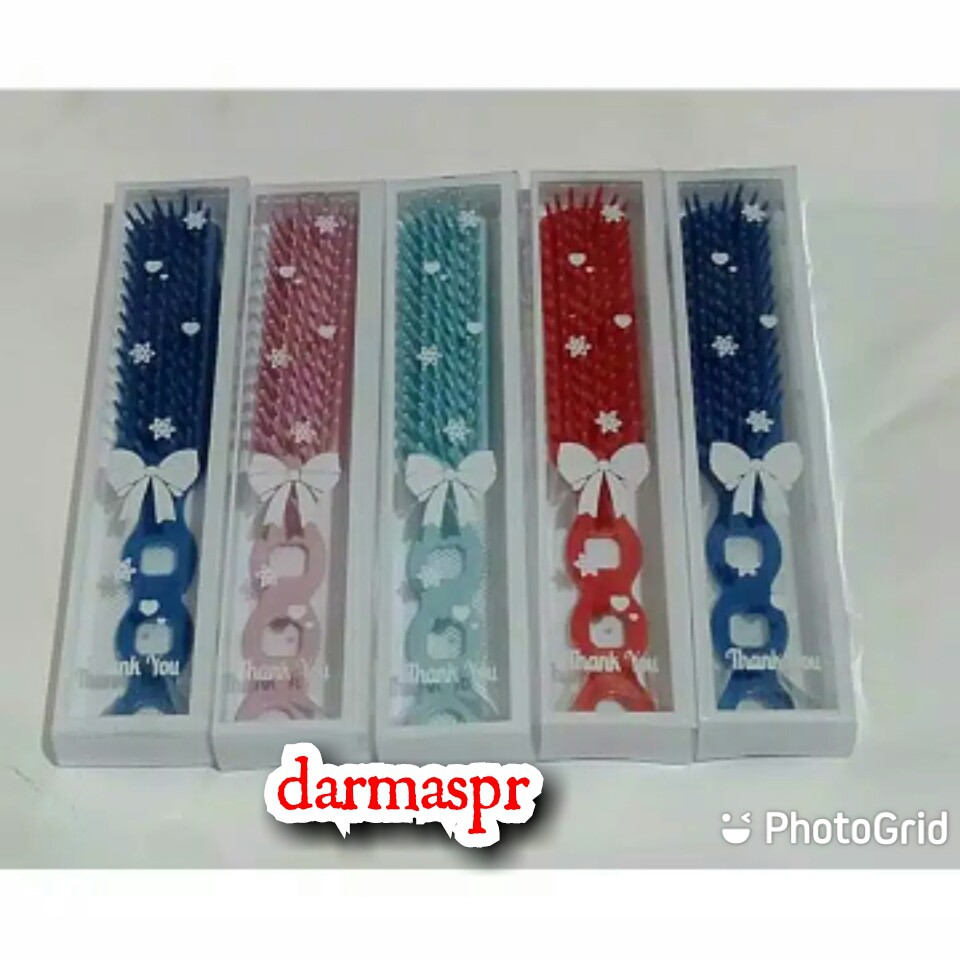 souvenir pernikahan 25pcs SISIR MODEL SIKAT kemas mika full motif cantik sovenir unik murah bermanft