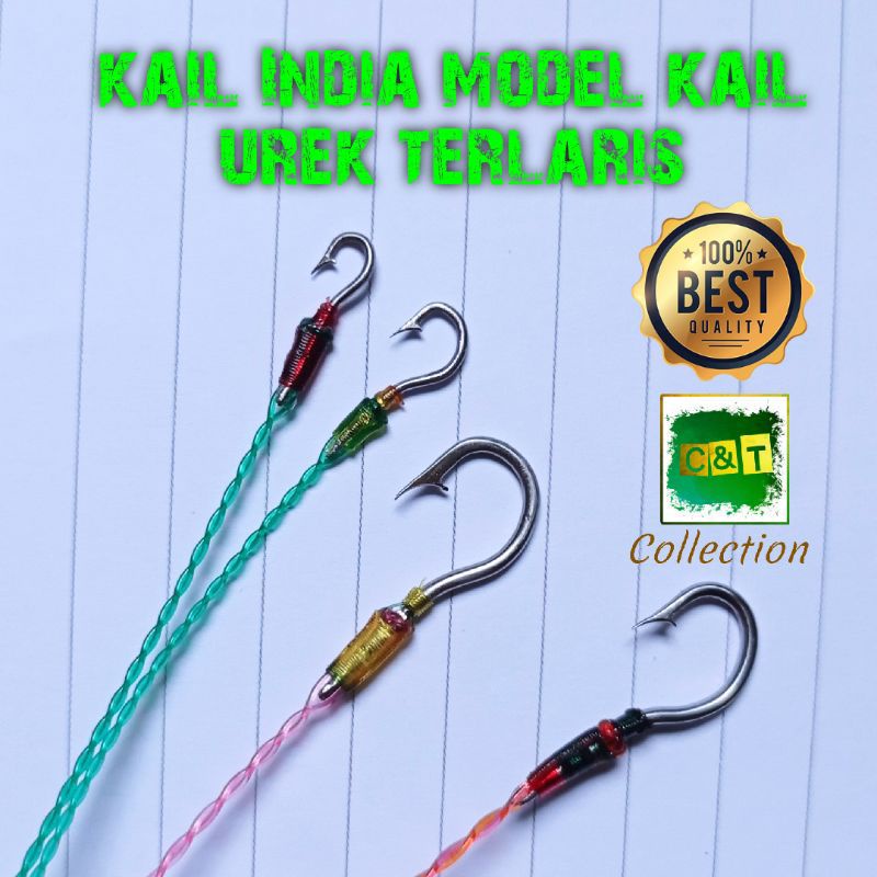 Kail Pancing Urek Belut Pancing Belut Kail Belut India Bahan Baja ( Satu Set)