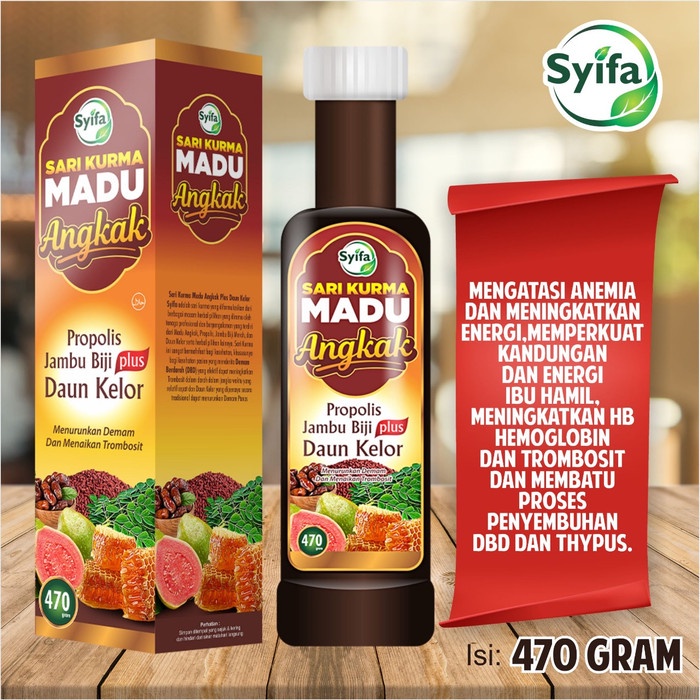 

SARI KURMA MADU ANGKAK SYIFA Plus (Propolis, Jambu biji & Daun Kelor)