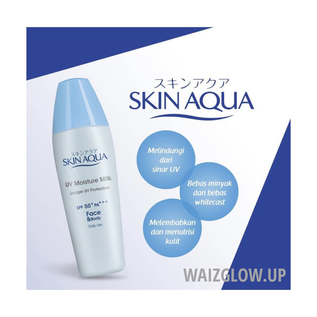 Sunscreen SKIN AQUA SPF Sunblock Perawatan Tubuh Kecantikan wajah Suncreen Aftersun Sunblok BPOM
