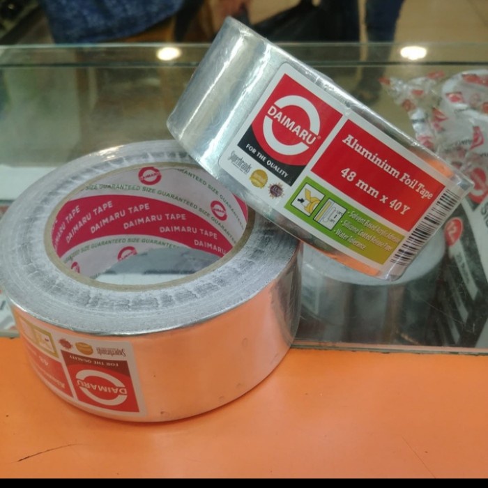 

Gilaa!!! Lakban Alumunium Foil Tape 2' Daimaru / Isolasi Tambal Panci Diskon