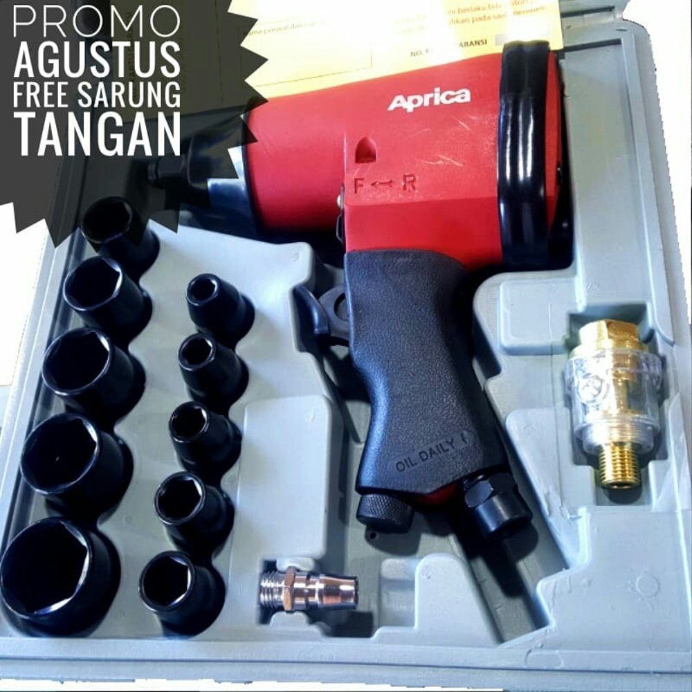 Air impact wrench kit setengah mesin buka baut kompresor angin M
