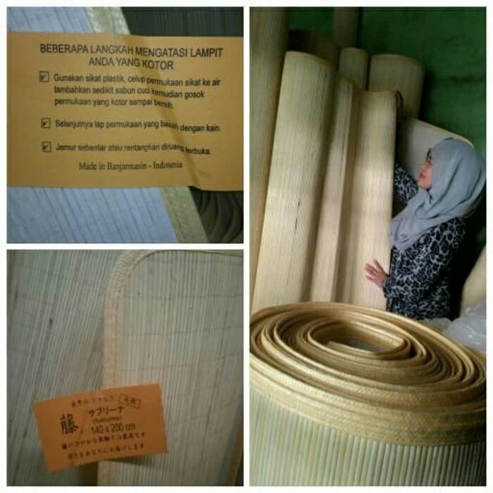 tikar rotan kalimantan ukuran 140 x 200 cm.