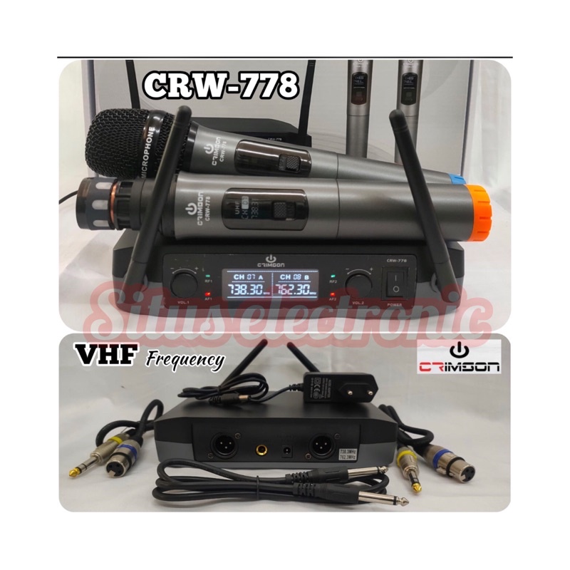 mic wirelesa crimson crw 778 original microphone wireless crw778 handheld model ashley perfection