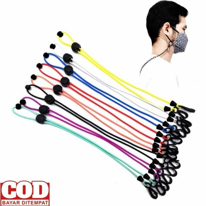 

[02] Kalung Strap Masker / Tali Masker Karet / Lanyard / Konektor 90-internationalskincare Diminati Banget