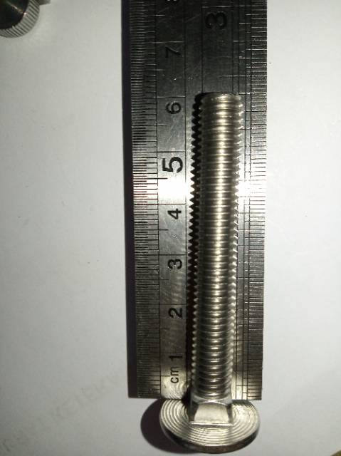 Baut bemper M8 x 60(6cm) stainless 304, cariaghe bolt, baut cb