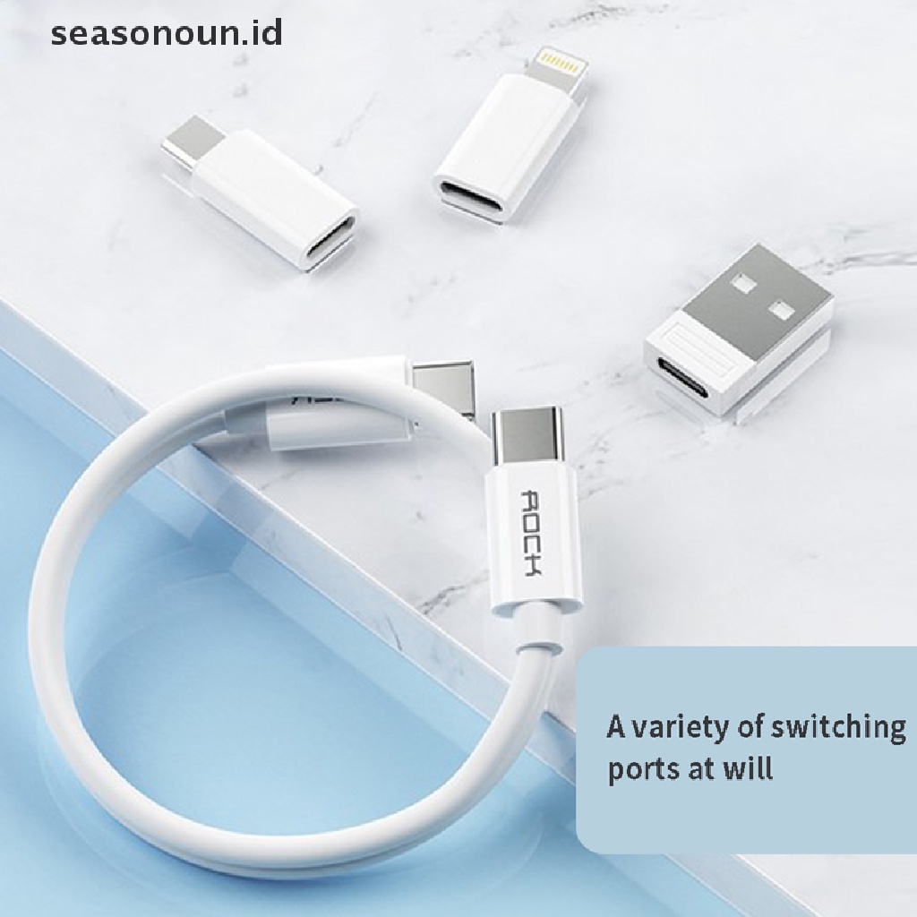 【seasonoun】 6 in 1 Multifunctional Phone Charge Cable Kit Type C Adapter Fast Charge Cable .