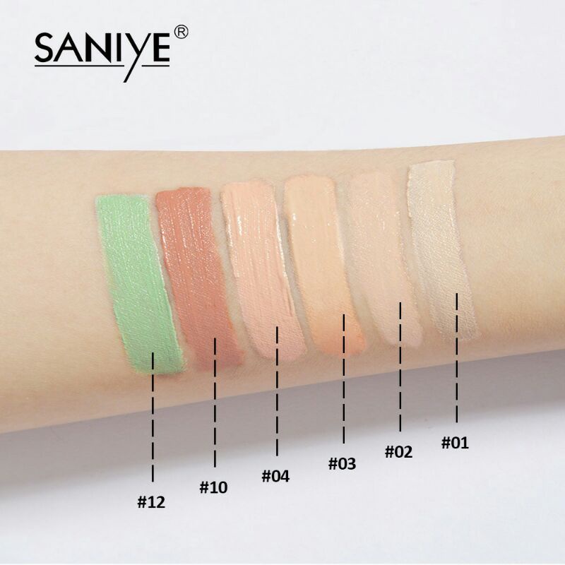SANIYE【BPOM】 Flawless Concealer Full Coverage Concealer Cair 6 Warna Anti Air Face Kosmetik Concealer &amp; Corrector