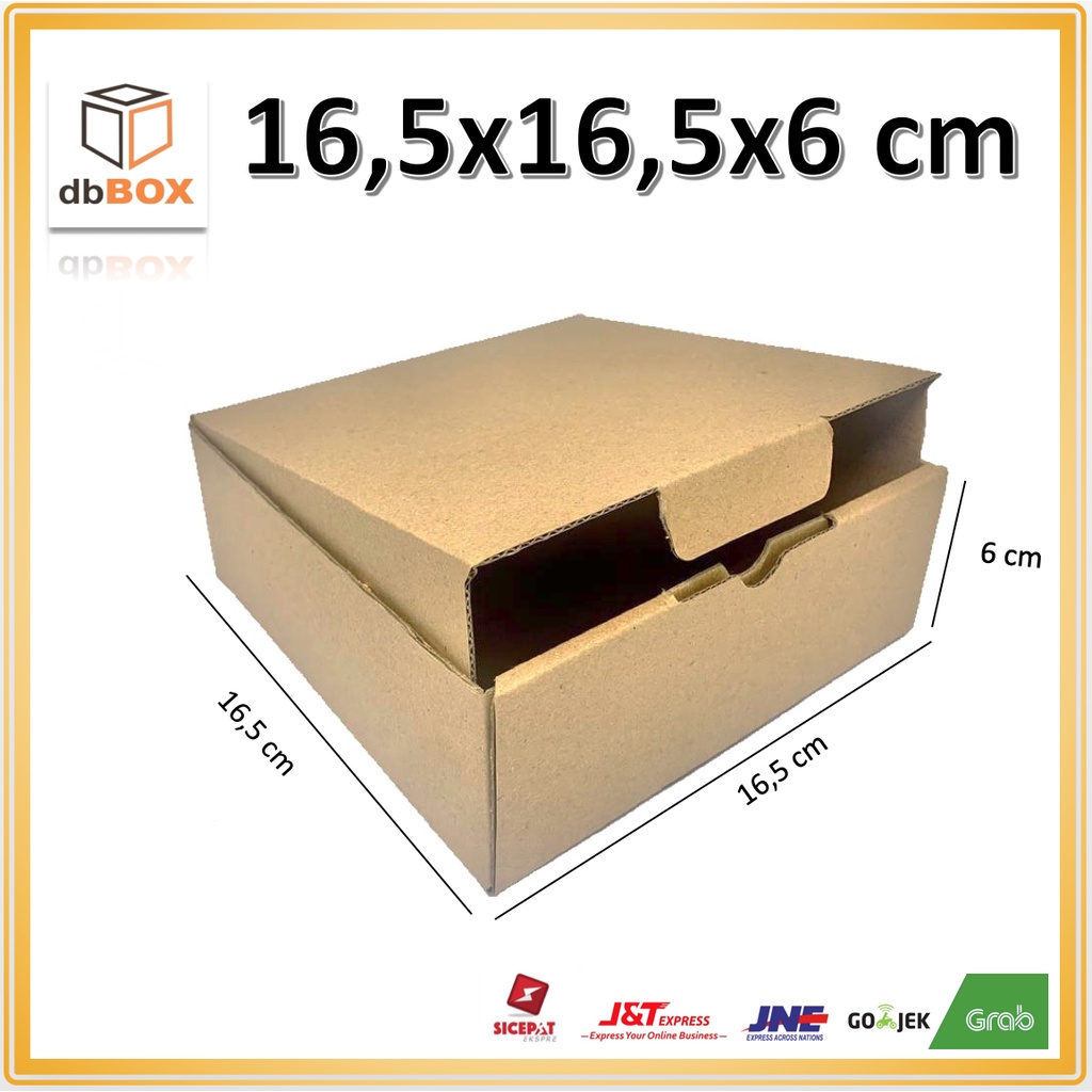 

Kardus 16,5x16,5x6 cm....Die Cut kotak aksesoris-dll model box pizza