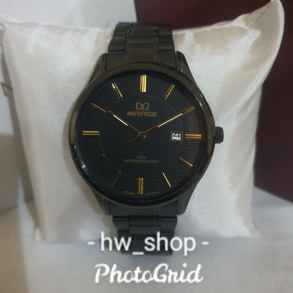 Jam Tangan Pria Mirage 8708 Full Hitam Original