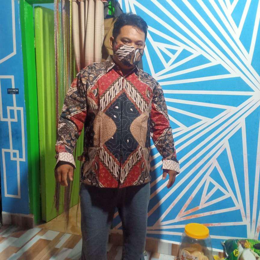 Baju Batik Pria Lengan Panjang Slim Fit Modern Kemeja Batik Furing Jawa Solo Slimfit Premium Pcw008