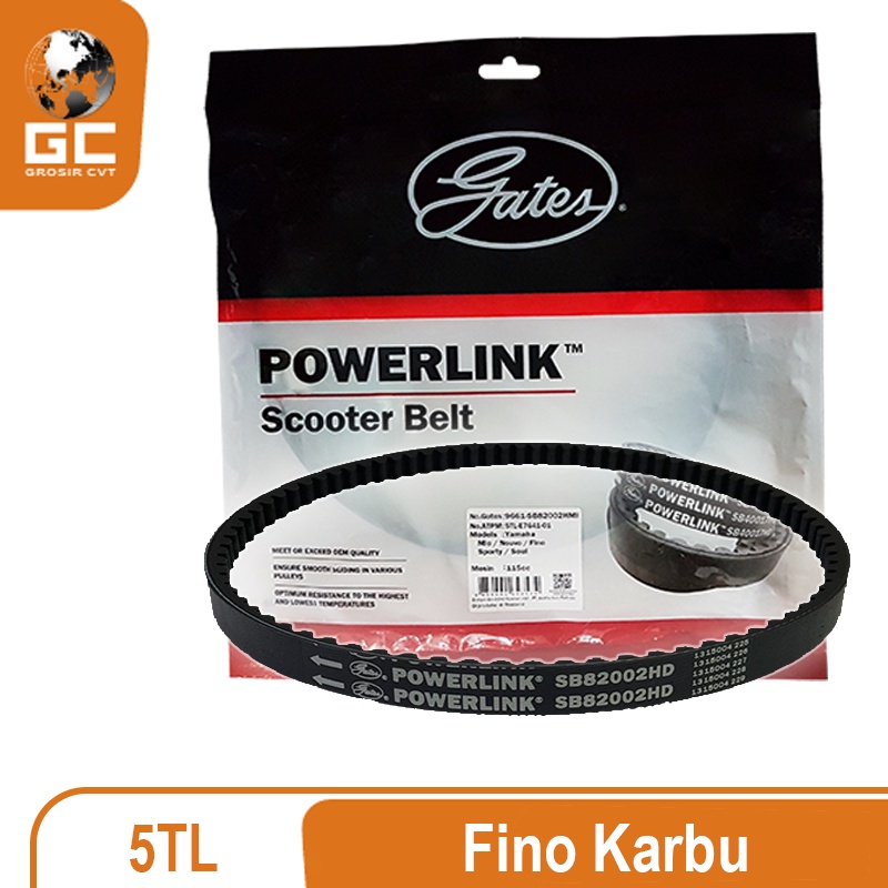 Van Belt V Belt Vanbelt Fanbelt Mio Sporty Smile Soul Nouvo Fino 110 Karbu 5TL Gates Powerlink