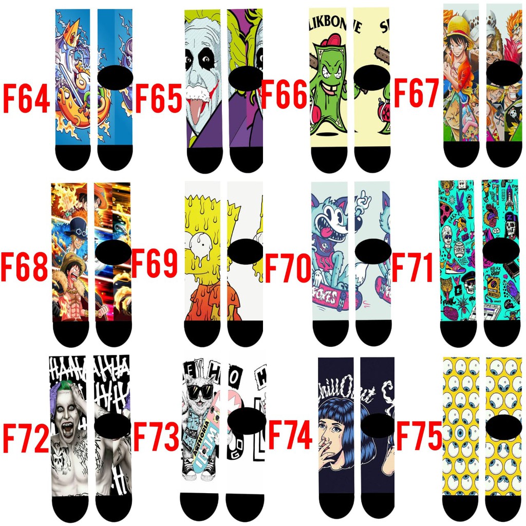 Kaos Kaki Fullprint Terri Quality PREMIUM (BEBAS PILIH)-6