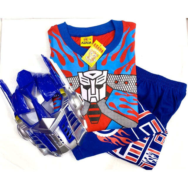 Baju Topeng Anak | Baju Kostum + Topeng anak laki-laki AZADA Transformer