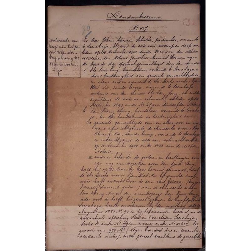 surat kuno akte jual beli jaman belanda