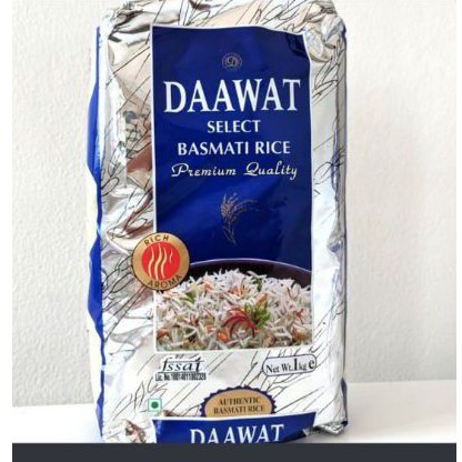 

Daawat basmati rice premium quality 1kg Daawat Select 1 kg Ori