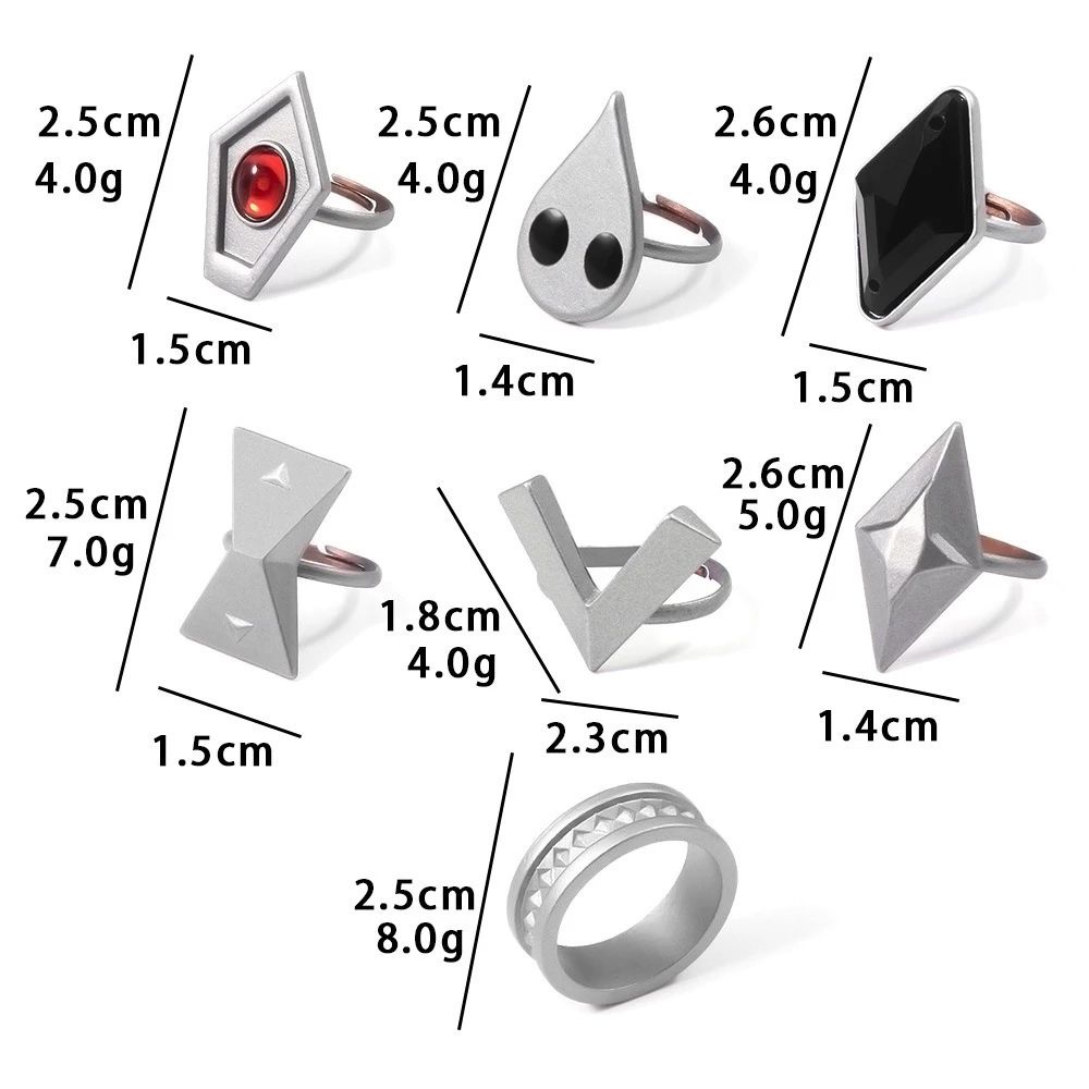 Mxbeauty Cincin Cosplay Anime Hu Tao Coser Genshin Impact Adjustable Bahan Alloy Untuk Unisex