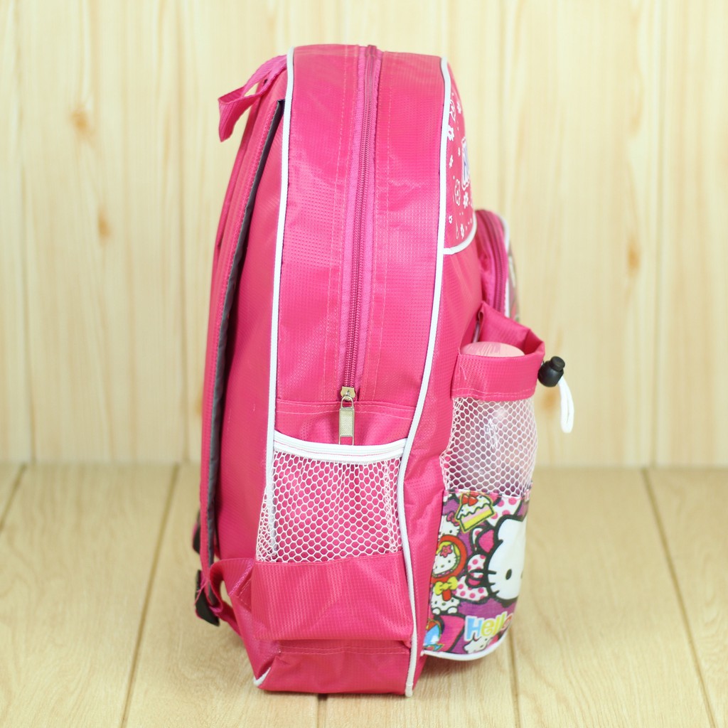 FREE BOTOL MINUM Tas Ransel Anak Perempuan Karakter Hello Kitty Pink Lucu Tas Sekolah TK / PAUD / SD