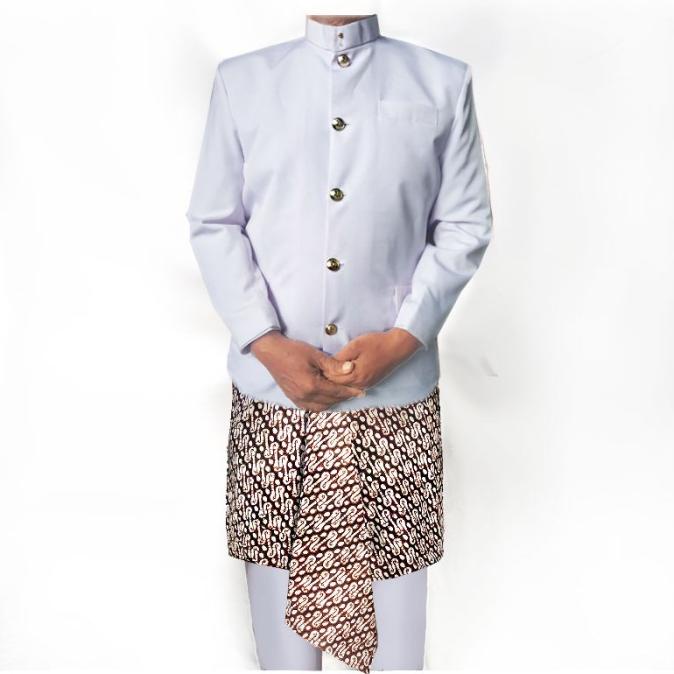 Promo Setelan Beskap Sunda Basofi Putih