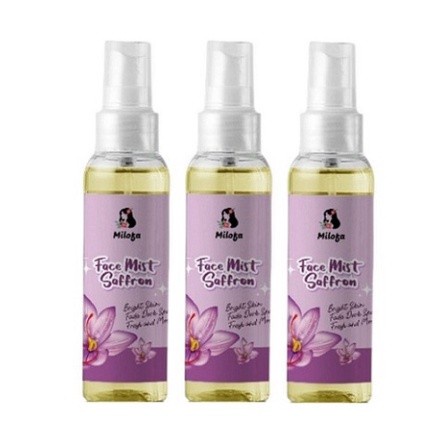 FS100 -Face Mist saffron MILOFA 100ml Toner Wajah face Mist Spray BPOM