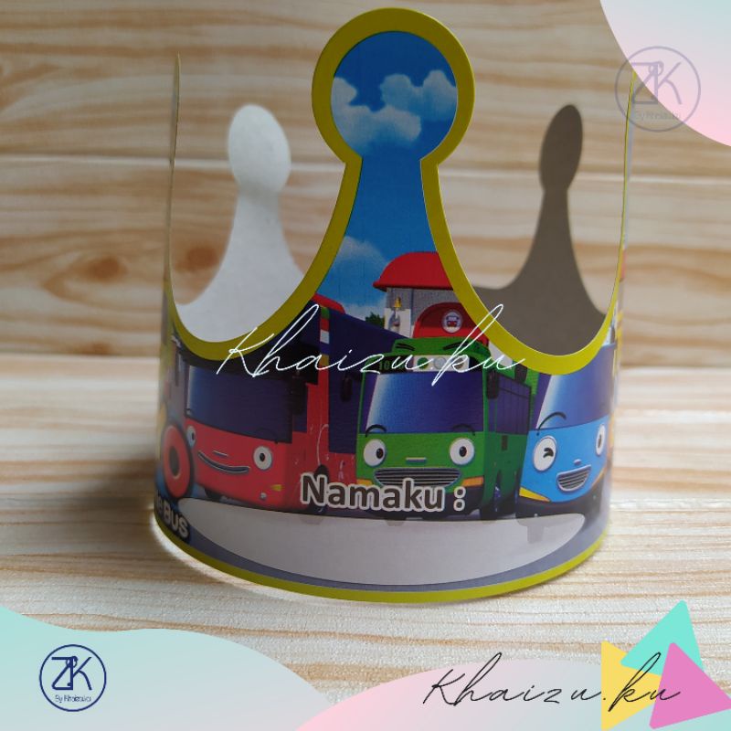 Topi ulang tahun karakter, mahkota kertas / mahkota ulang tahun / mahkota kertas karakter