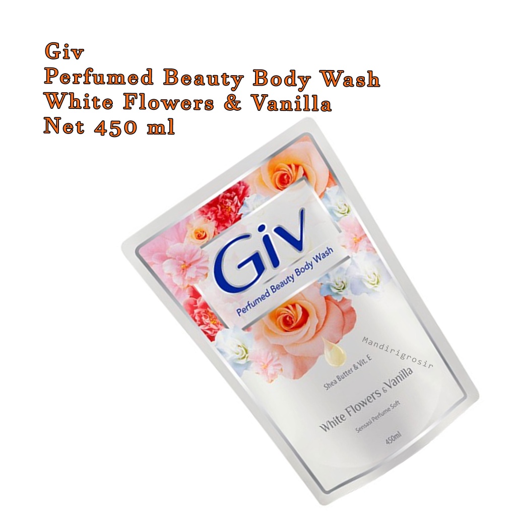 Body Wash refill * GIV * Sabun Mandi Cair *White Flowers &amp; Vanilla* 400ml